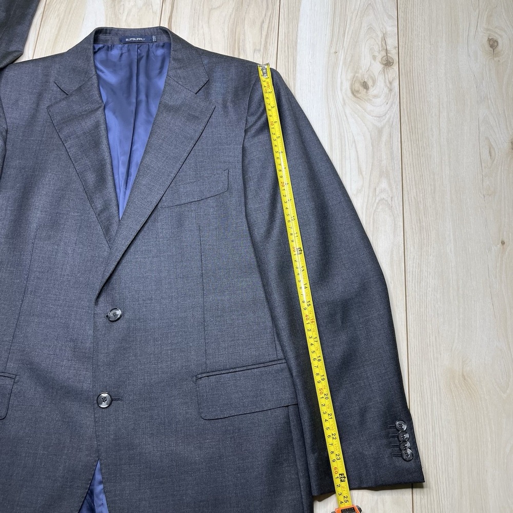 SUITSUPPLY Vitale Barberis Perennial Wool Lazio Sport Coat Mens 44R Slim Gray - Picture 4 of 16
